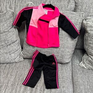 Adidas Kids' Pink and Black Athletic Set